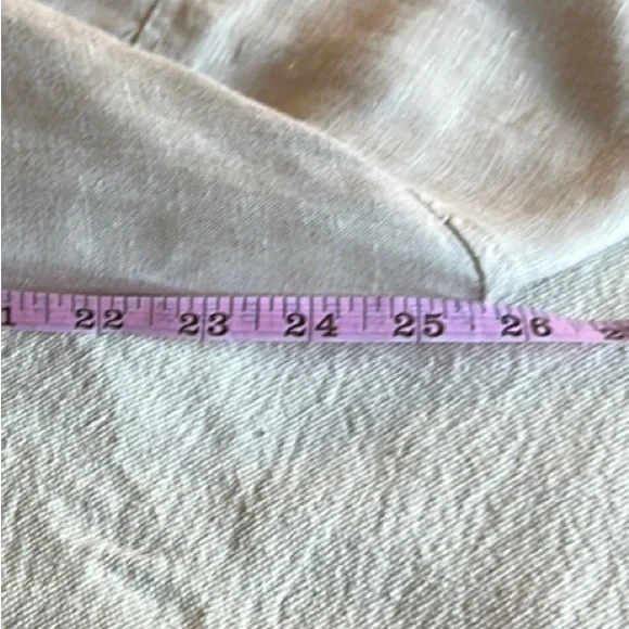 Tahari 100% LINEN Beige Long Sleeve Tunic - Picture 13 of 13